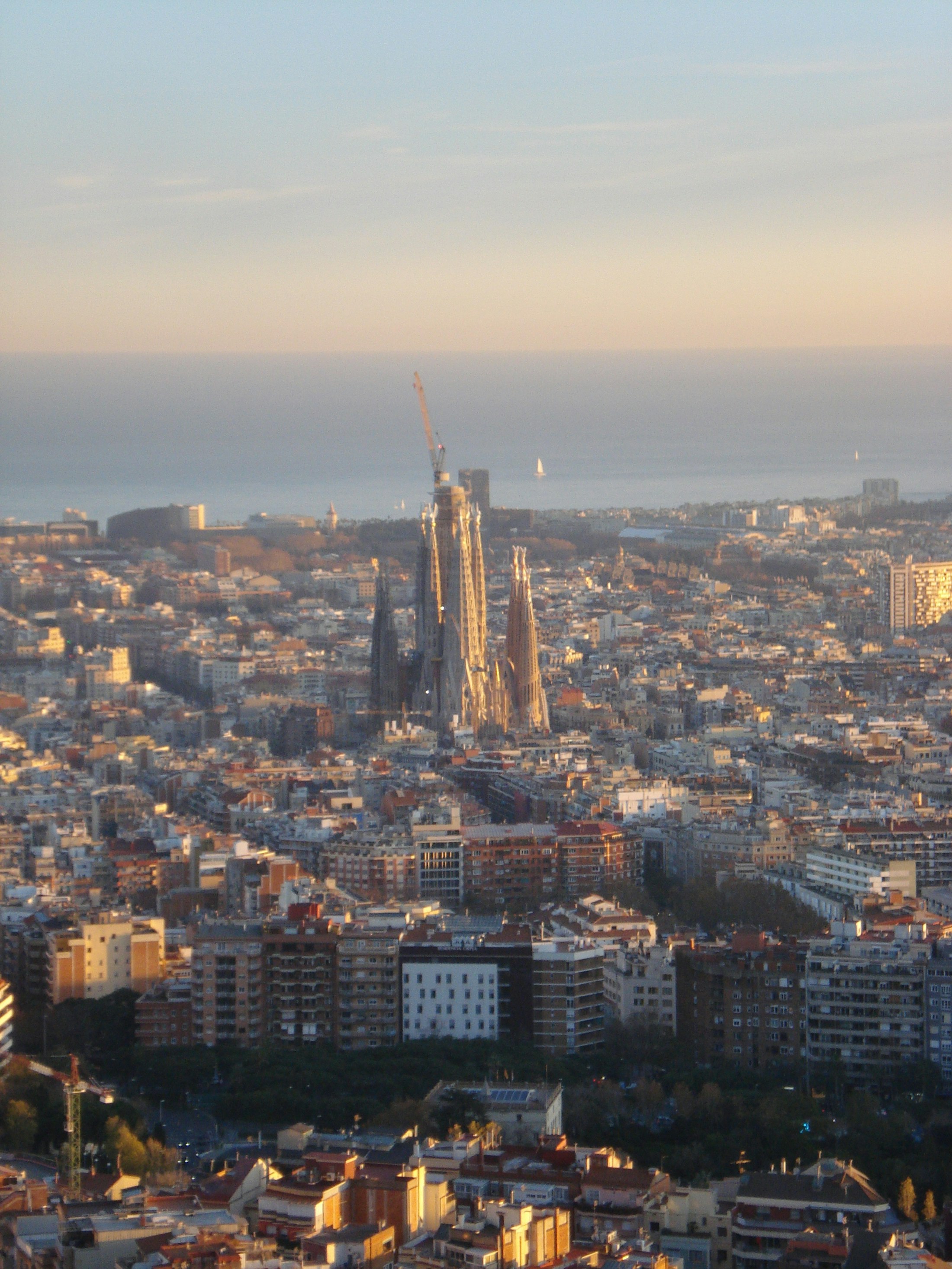 Barcelona skyline and the Sagrada Família